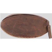 Ashwood Leather Men's Leather Rugby Ball Washbag in Brown