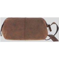 Ashwood Leather Men's Vintage Leather Washbag in Brown