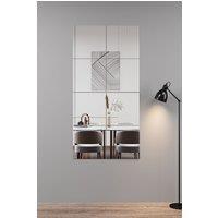 Living and Home 3pcs Acrylic Adhesive Wall Mirror Tiles in Clear