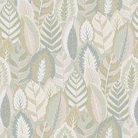 Sublime Arty Leaves Sage Wallpaper in Green | Size: 10000mm x 520mm
