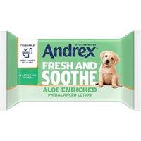 Andrex Flushable Toilet Wipes Washlets Skin Kind Moist with Prebiotic Lotion in White