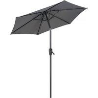 Christow 2m Tilting Garden Parasol Outdoor Umbrella Crank Patio Sunshade in Grey