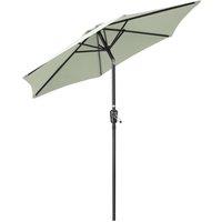 Christow 2.4m Tilting Garden Parasol Outdoor Umbrella Crank Patio Sunshade in Green