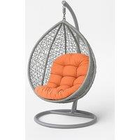 Homescapes Luxury Egg Chair Cushion, Hanging Basket Swing Chair Cushion in Burnt Orange