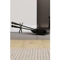 Home Discount Fire Vida Hearth Shovel & Brush Companion Set in Black