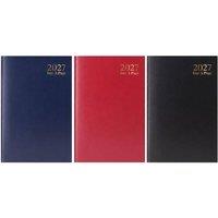 MANTRARAJ 2027 Diary A4 Day A Page Hardback Full Day Saturday & Sunday Diary in Black