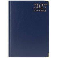 MANTRARAJ 2027 Diary A5 Page A Day Padded Case Bound Desk Diary Office Planner in Blue