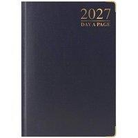 MANTRARAJ 2027 Diary A5 Page A Day Padded Case Bound Desk Diary Office Planner in Black