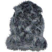 HomeSpace Direct Faux Fur Rug Dark Grey | Size: 60 cm x 90 cm
