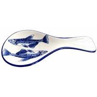 Verano Spanish Ceramics Ocean Fish Ceramic Kitchen Dining Utensil Spoon Rest (L) 27cm