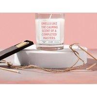 JAAM Completed Masters Candle Graduation Gift - Vanilla in Clear