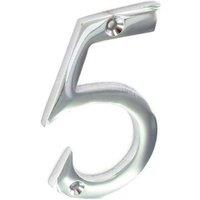 Securit 5 Chrome Door Number in Silver