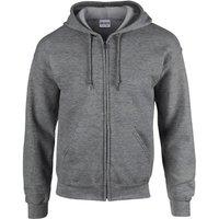 Gildan Heavy Blend Full Zip Full Zip Hoodie in Charcoal | Size: Small