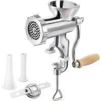 Metaltex 3-in-1 Meat Grinder With Sausage Attachment - Silver