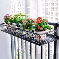 SPETLEK Metal Hanging Planter Garden Flower Pot Basket Holder 60cm in Black | Size: 100g