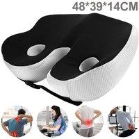 NESTLUNE Memory Foam Seat Cushion in Black | Size: 100 cm x 190 cm