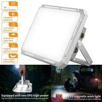 NESTLUNE Rechargeable LED Portable Magnetic Work Light in Silver