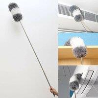 NESTLUNE 280cm Extendable Feather Duster Long Telescopic Duster in Grey | Size: 100 cm x 15 cm