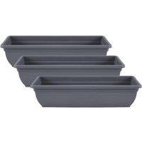 SPETLEK 3x 60cm Grey Trough Planters | Size: 3x 60 cm