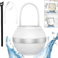 FLAVORA Water Bathtub Filter Tap Mount Bath Shower Purifier in White | Size: 0.6m2