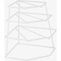 FLAVORA 4-Tier White Corner Storage Rack | Size: 0.6m2