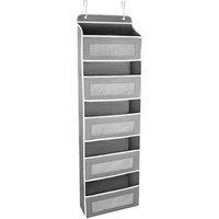 FLAVORA Grey 5 Pocket Over Door Storage Organiser in Dark Grey | Size: 500mm