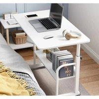 FLAVORA Mobile hospital tray stand for laptop use in White | Size: 0.6m2
