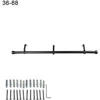KORVIXA 36-88 inch Extendable Curtain Poles with End Finials in Black | Size: 10