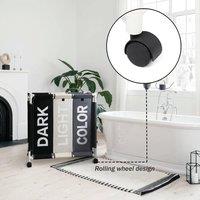 EONLION 3 Section Laundry Basket in Black | Size: 100 cm
