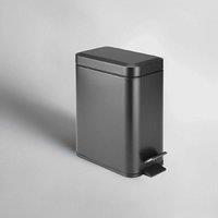 EONLION 5 LITER BATHROOM PEDAL BIN in Black | Size: 100 cm