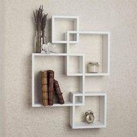 EONLION White Display Storage Shelf Square | Size: 500mm