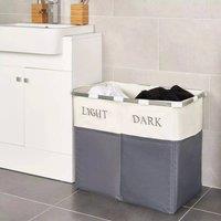 EONLION Grey Collapsible Fabric Laundry Hamper | Size: 100 cm