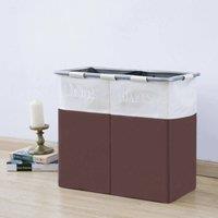 EONLION Brown Collapsible Fabric Laundry Hamper | Size: 100 cm