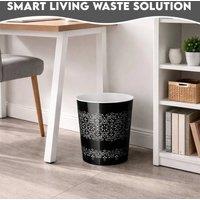 EONLION 9 Liter Waste Rubbish Paper Bin in Black | Size: 100 cm