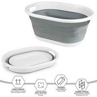 EONLION LARGE COLLAPSIBLE LAUNDRY BASKET in Grey | Size: 100 cm