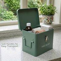 EONLION First Aid Storage Canister Square Box in Green | Size: 500mm