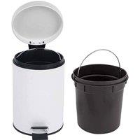 EONLION WHITE STAINLESS STEEL BATHROOM BIN SET | Size: 100 cm