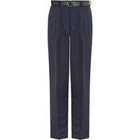 David Luke Men's Regular Fit Senior School Trousers in Navy | Size: 27S