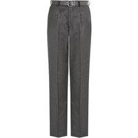 David Luke Men's Regular Fit Senior School Trousers in Charcoal | Size: 25S
