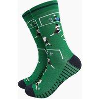 Sock Talk Men's Bamboo Socks - Green, Football Players in Green | Size: 7-11