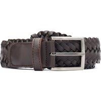 V.GAN Men's Weave 3.5Cm Belt in Brown | Size: Medium