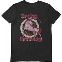 Thiago Correa Men's Destroy The Patriarchy T-Shirt in Black | Size: 2XL