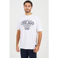 Brave Soul Men's Cotton Jersey Graphic T-Shirt in Off-White | Size: Medium