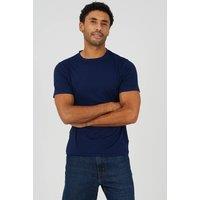 Brave Soul Men's Classic Crew Neck T-Shirt in Navy | Size: Large