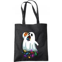 Benjimoji Men's Hungry Ghost Tote Bag in Black