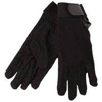 Hy5 Men's Cotton Pimple Palm Riding Gloves in Black | Size: 3XS