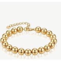 MUCHV Women's 18k Gold Beaded Bracelet With Sphere Chain - 6mm