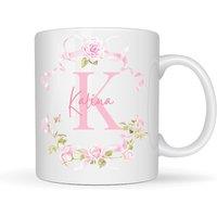 Aye Do Gifts Women's Personalised Pink Roses Mug Gift | Friend Gift in White
