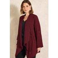 Evans Women's Lightweight Waterfall Jacket in Burgundy | Size: 22-24