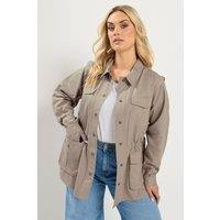 Yours Women's Carpenter Jacket in Medium Beige | Size: 26-28